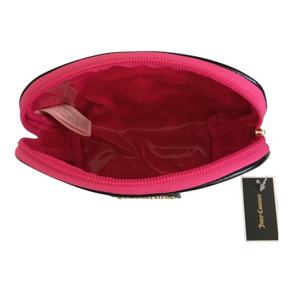 Juicy Couture Cosmetic Makeup Bag Leopard Print Black Brown Size Small NWT - Picture 8 of 14